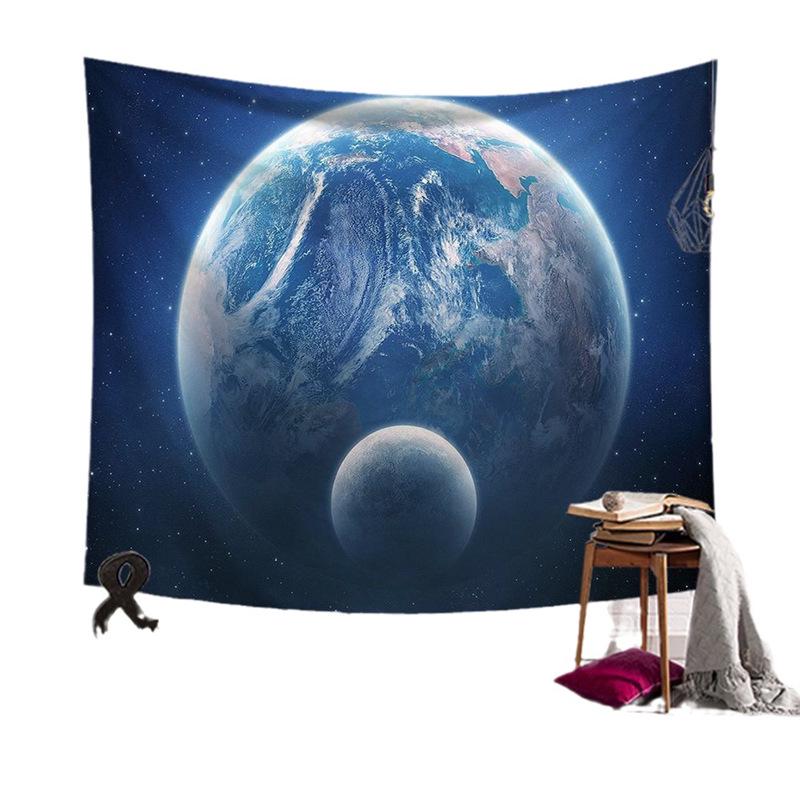 Starry Sky Tapestry: European & American Decorative Wall Hanging, Polyester Fabric, Perfect for TV Backgrounds & Photography Backdrops.