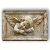 2d Flat 20*20cm, Angel Baby, Wooden Logo Fun Vintage Close Wooden Logo, Home Decoration, Wooden Logo Poster Holiday Gifts, for Home, Kitchen, Garden