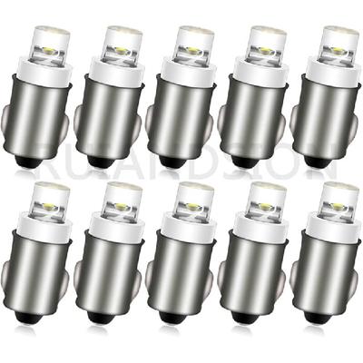 Ruiandsion BA7S Instrument Led Light F3 1 LED 12V DC Auto Led Instrument Lamp White 6000k (Pack of 10)