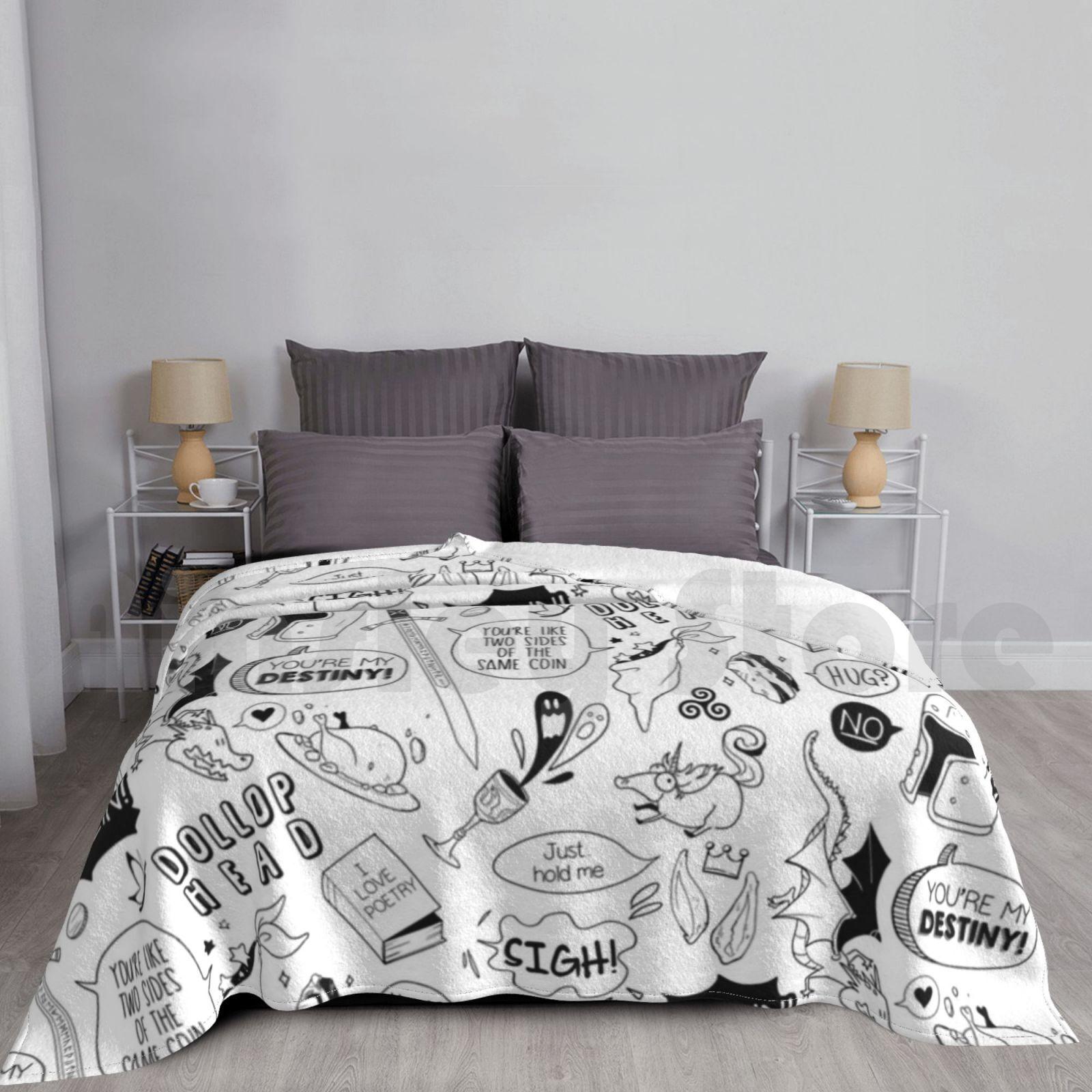 Merthur Pattern _ Merlin Blanket For Sofa Bed Travel Merlin Merlin Merthur Arlin Emrys Merlino Colin Morgan Size: 75*100cm, Weight: 230 GSM