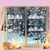 Window Snowflake Christmas House Cling Stickers Set Pvc Static Decor Decals