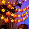 Halloween LED Pumpkin, Ghost & Bat Decorative String Lights for Courtyard Party - Colorful Atmosphere Lights