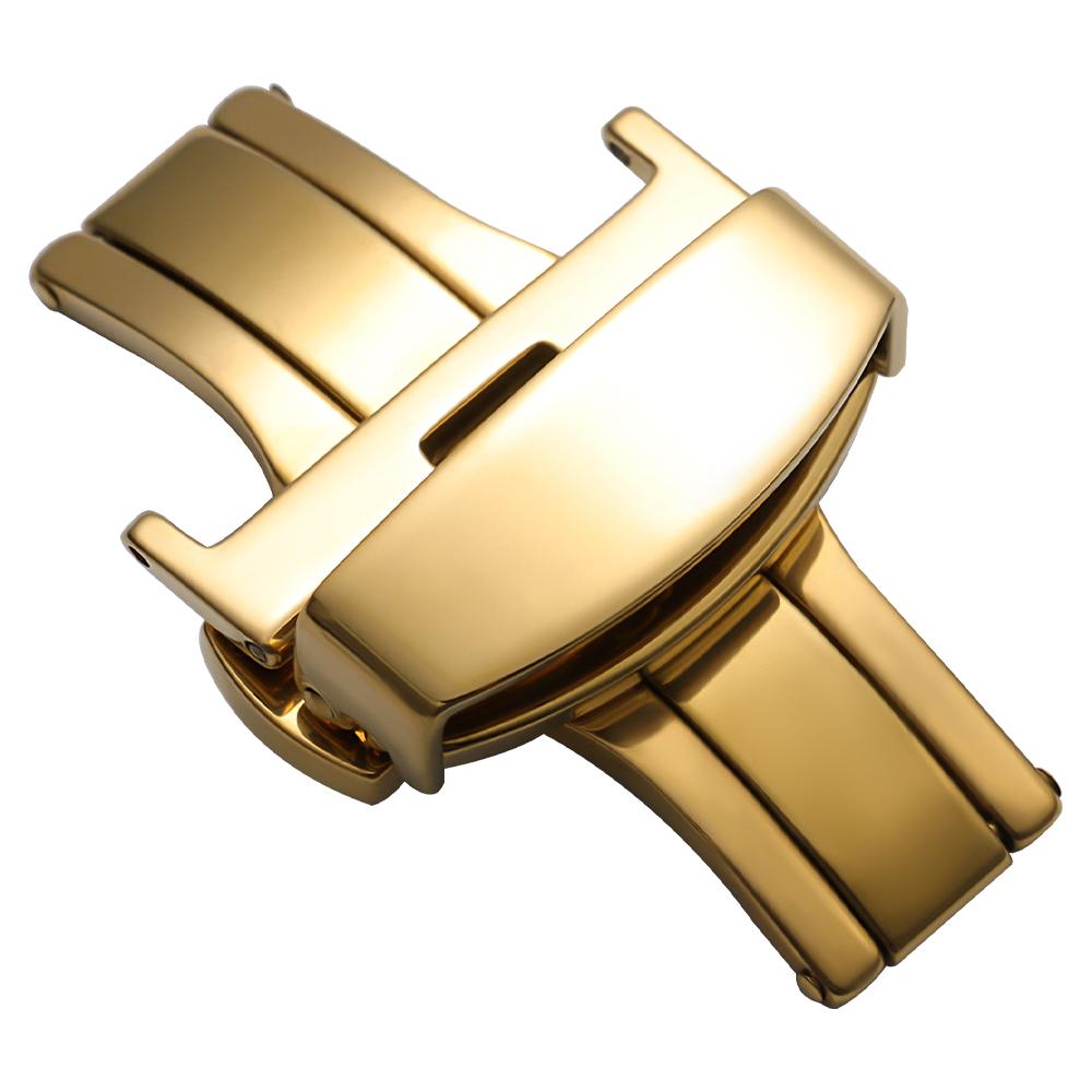 Watchband Buckle Stainless Steel Watch Strap Butterfly Buckles Clasps 10-22mm Double Press Polished Button Watches Accessories