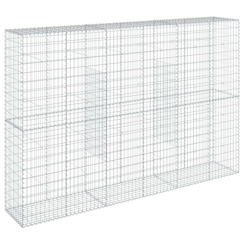 Gabion with Lid 300 X 50 X 200 Cm Galvanized Iron