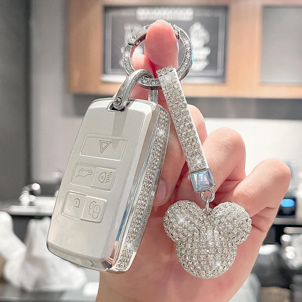 Land Rover Schlüsselhülle für Discovery, Range Rover Evoque, Velar, Freelander, Defender, Sport - High-End Auto-Schlüsselhülle