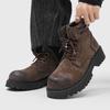 Modedesigner Herren Schneestiefel, Hochwertig, Bequem und Luxuriös, Dicksohlig, Strapazierfähig, Lederstiefel, Große Größen 39-46