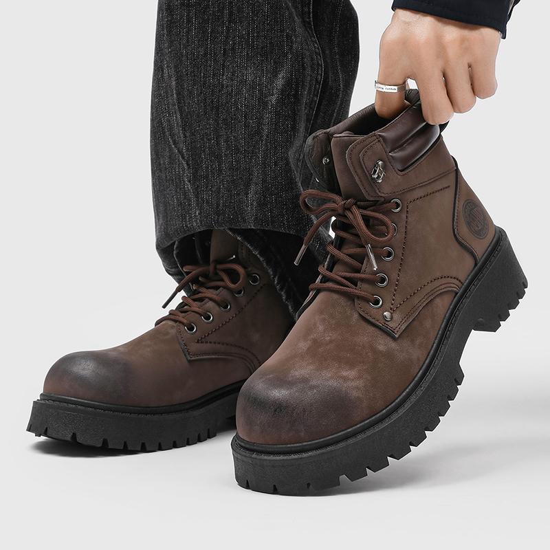 Fashion Shoes Cswo01 Men's Fashion Designer Snow Boots, High-Quality, Comfortable And Luxurious Thick-Soled Durable Leather Boots, Large Size 39-46 Cm