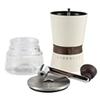 Slim Manual Coffee Grinder with Steel Blade, Glass Storage Container, 8 Adjustable Grind Levels, 75g Hopper Capacity, Adjustable from Extra Coarse To
