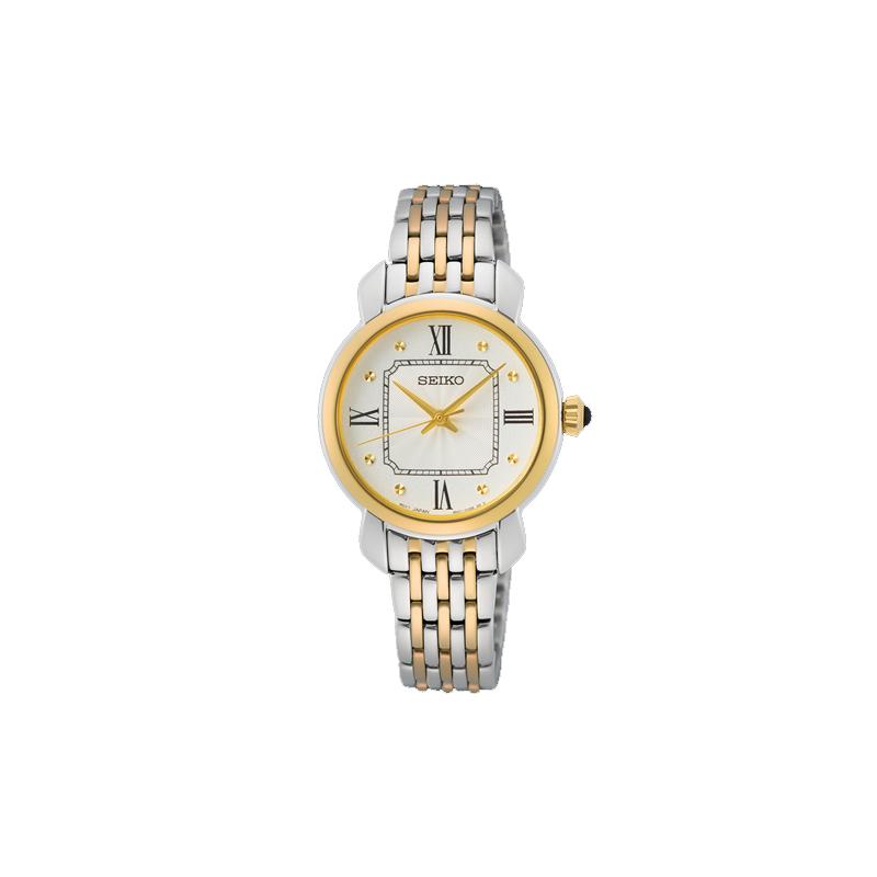 

SEIKO 50 meters waterproof fashion style Quartz Steel Strap women s watch white dial SUR498 білий