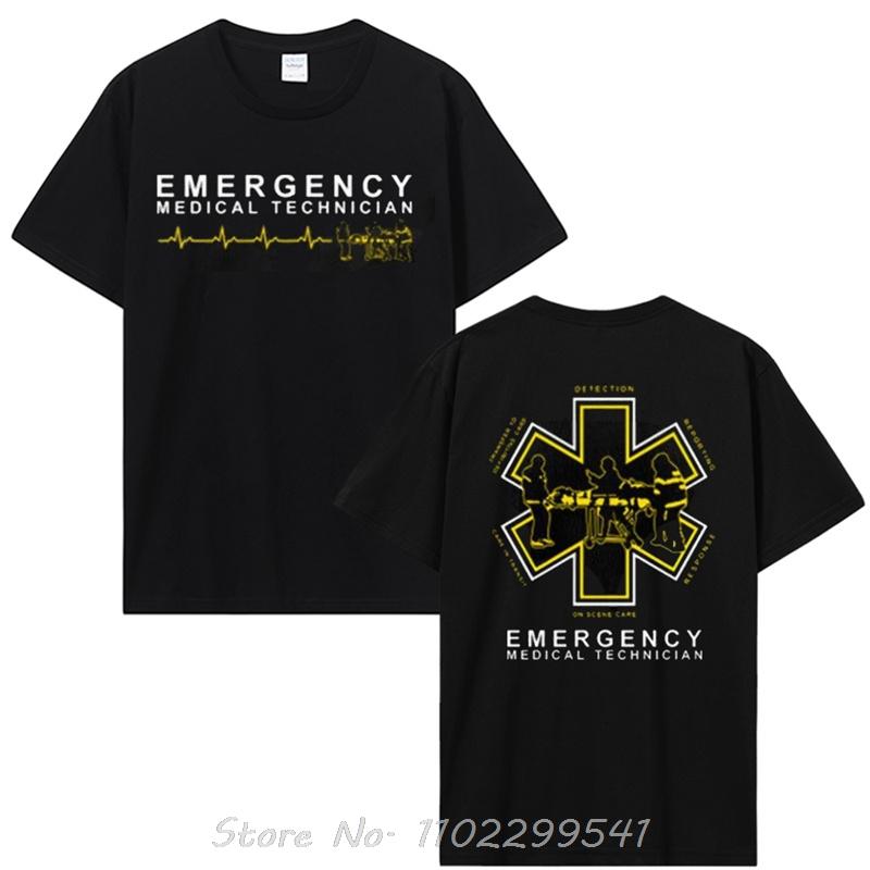 Casual Fitness T-shirt Cotton T Shirt Proud Paramedic EMT Emergency Medical Technician Medic Re