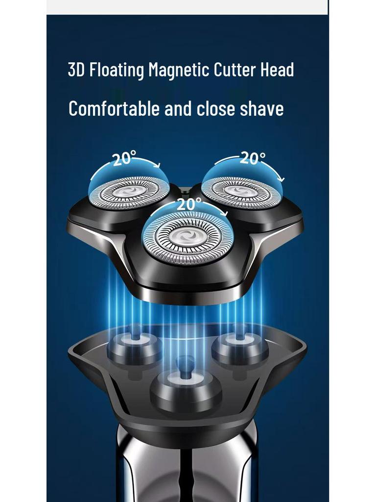 New Fully-Automatic Smart Digital Display Multi-Functional Electric Razor, 1998 Shaver, Body-Washable, Magnetic Suction