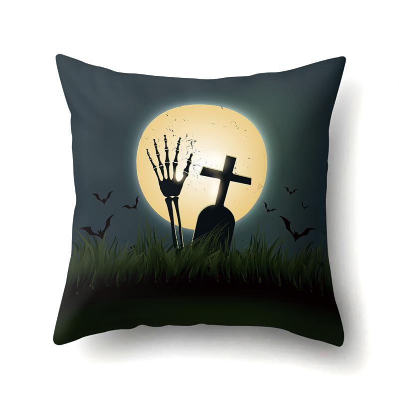 Halloween Pillowcase Car Waist Pillow Pumpkin Sofa Cushion Cover Office Home Living Room Pillowcase