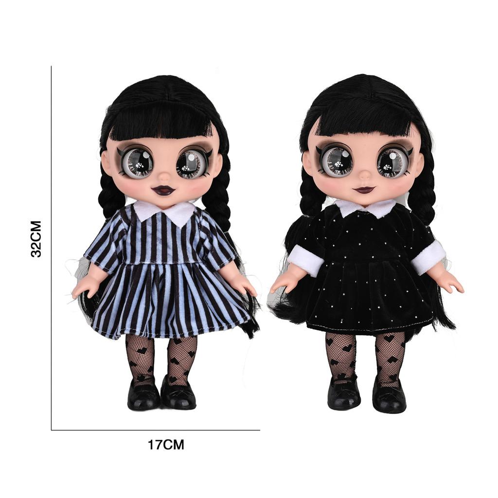 Wednesday Addams 13in Jointed Rubber Doll With Music For Collectors And Play