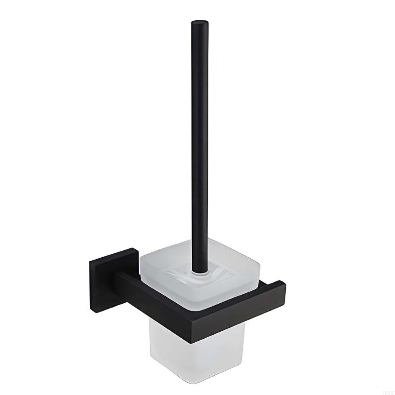 Corrosion Resistant Steel Square Toilet Brush with Dense Bristle Bathroom Sanitation Modern Aesthetic Comfortable Handle HX6C