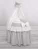 Doll's Pram - Moses Basket for Dolls with Canopy - Gray