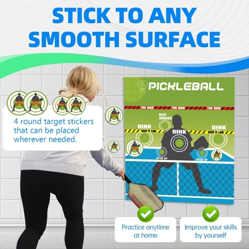 Professional Pickleballs Practice Mat with Shock Absorption Layer Pickleballs Practice Pad for Various Skill Levels