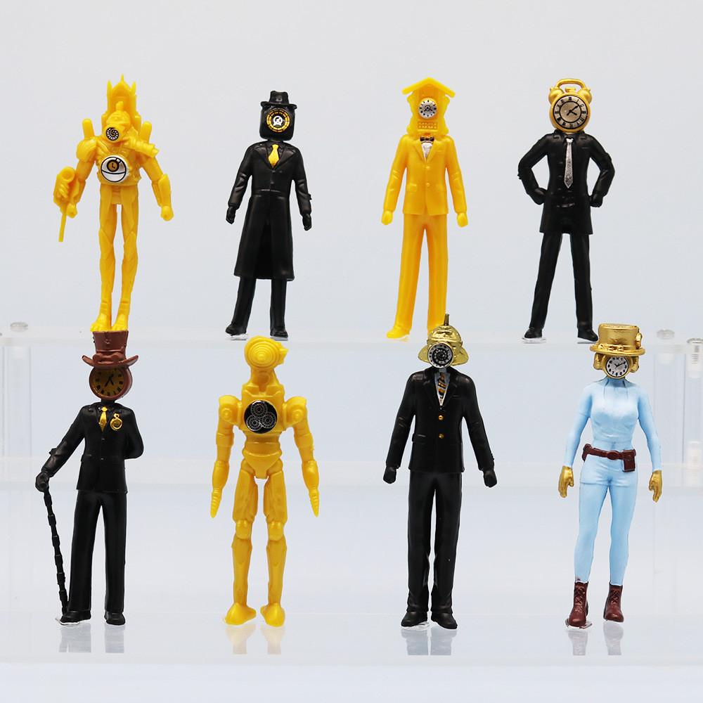 Unique Toilet Clock Man Action Figure Pvc Collectible Decor 10.5cm