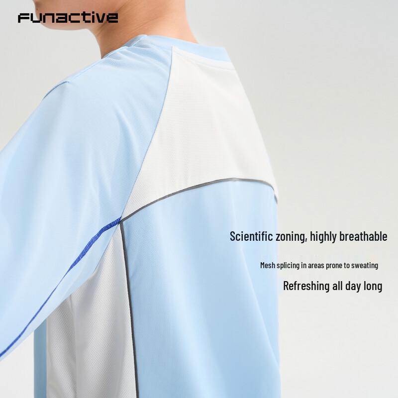 FUN ACTIVE Boys' Cool-Touch UV Protection Long Sleeve Sports T-Shirt