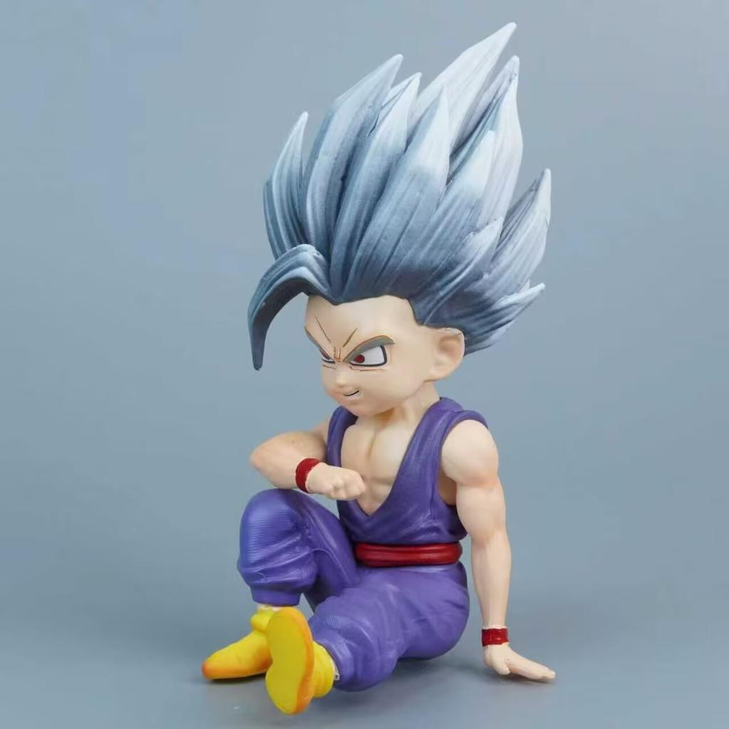 Anime Dragon Ball Z Super Saiyan Son Goku Gohan Vegeta Sitting Ver. PVC Action Figure DBZ Statue Collectible Model Toys Doll