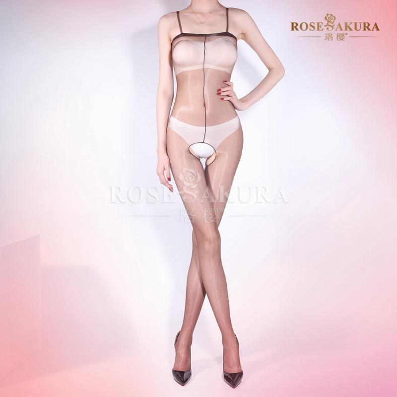 Sexy Aurora Oily Suspender Body Stockings Tights Temptation Lingerie One-Piece Crotchless 8512 Sex Sm Game Toys For Couple