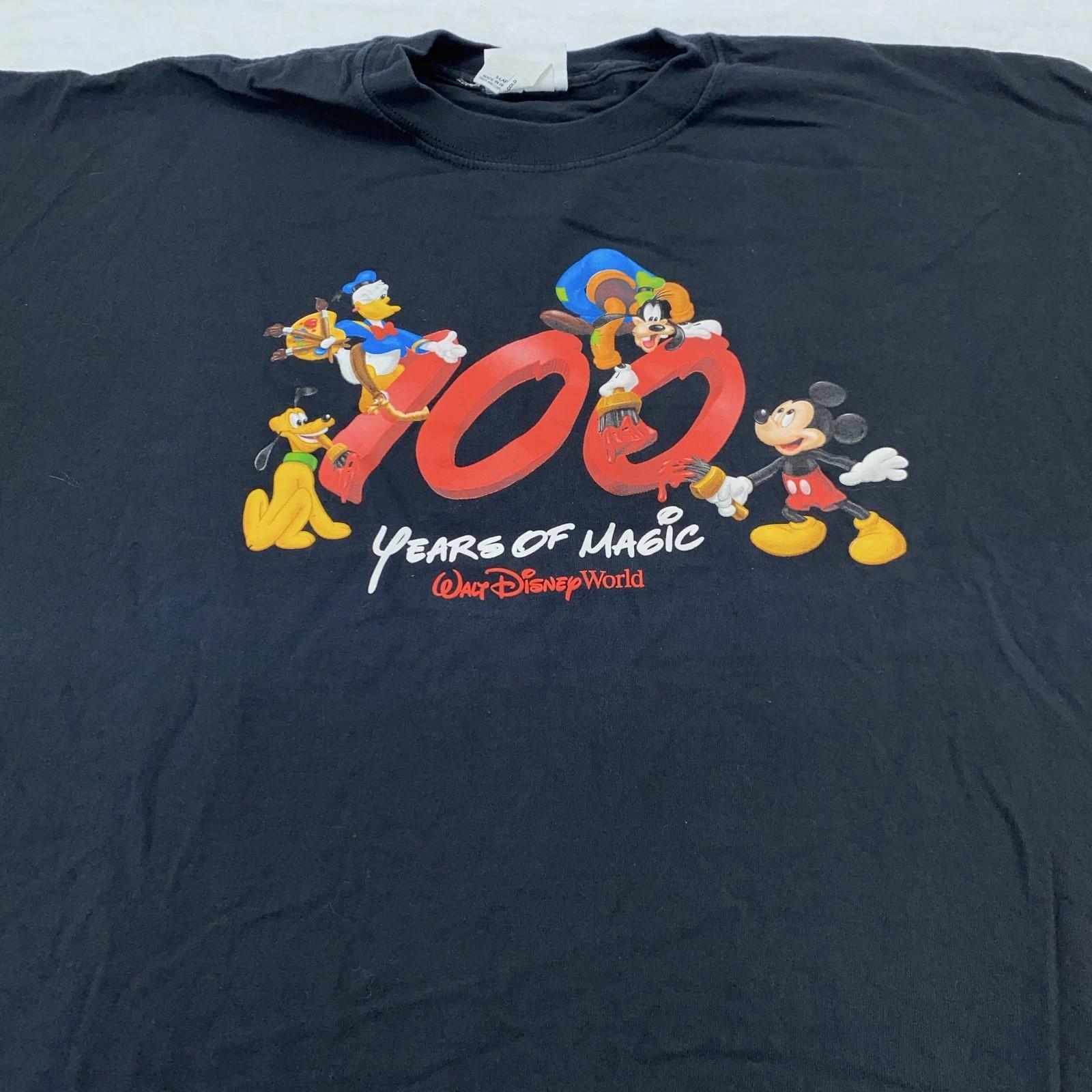 

Vintage Walt Disney World Shirt Mens XL 100 Years Magic Mickey 2000s Tee S