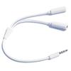 3,5 mm Audio Mikrofon Splitter Y-Kabel Kopfhöreradapter 1 Stecker auf 2 Dual Buchse