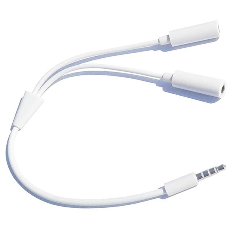 3.5mm Audio Mic Splitter Y Cable Headphone Adapter 1 Male Jack To 2 Dual Female