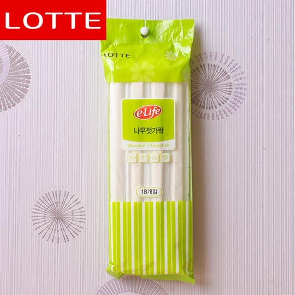 

18p Lotte E-Life Wooden Chopsticks (Regular)