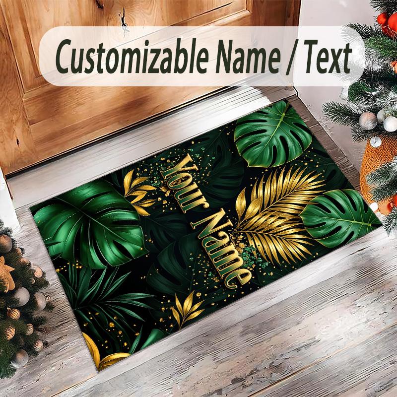 Other Similar Designs Theme Crystal Velvet Rug Personalized Custom Name Text Soft Floor Mat Home Decor