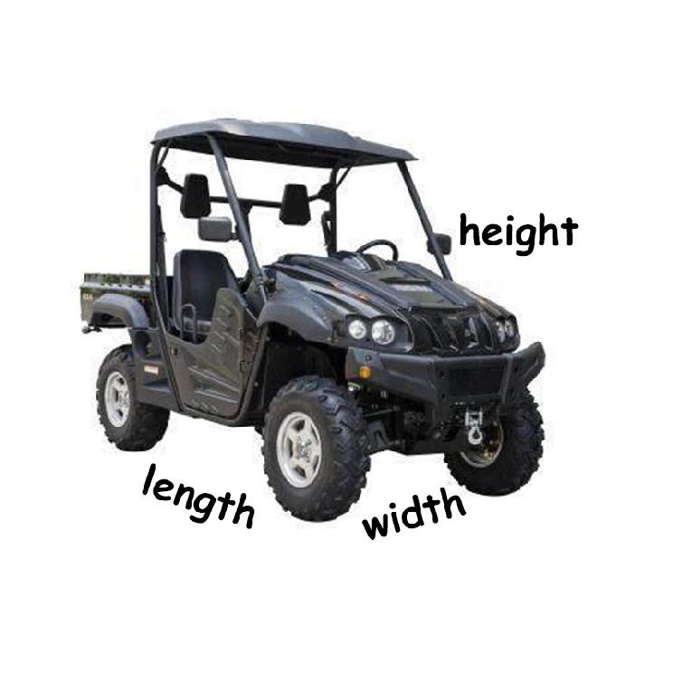Atsparus vandeniui UTV dangalas Anti-UV 210D Oksfordo audinys Utility Vehicle Sandėliavimo dangalas Polaris Ranger Yamaha Can-Am Kawasaki XL XXL