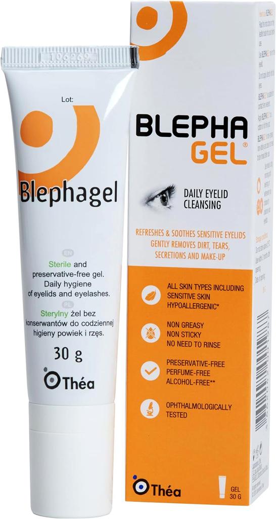Blephagel Daily Eyelid Cleansing Gel Preservative Free 30g MADE IN FRANCE Thea