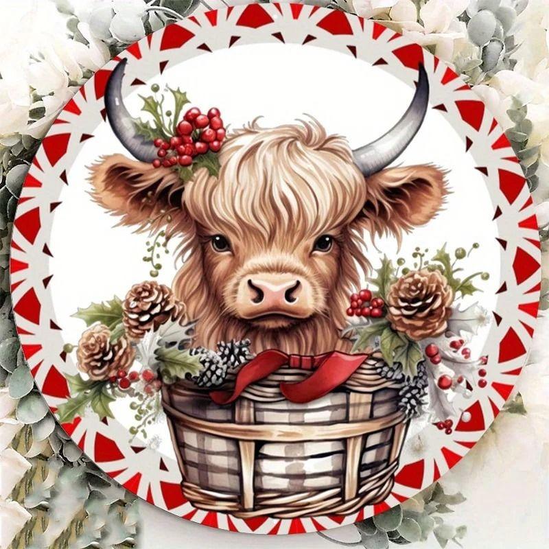 2D Flat Hanging Decorative Metal Sign Hand Painted Art