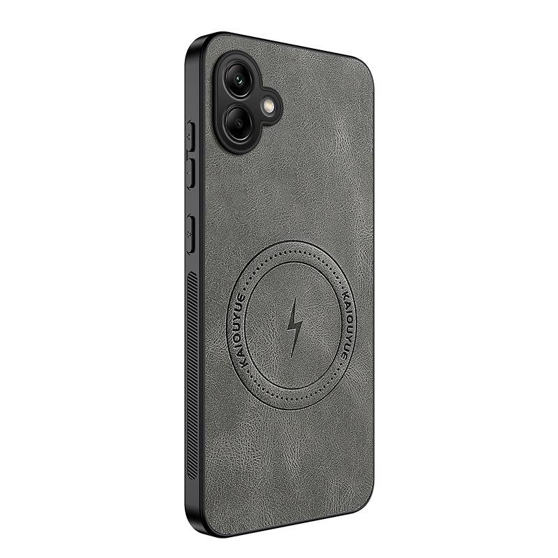 Compatible with Samsung Galaxy A06-4G/5G Napa Leather Grain Full-Cover Lens Magnetic Anti-Drop Case