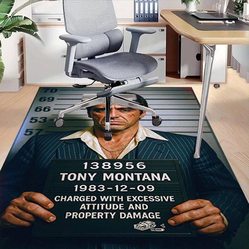 1 szt. Dywanik Biurowy Krzesło Scarface Miękki, Wygodny, Na Wszystkie Pory Roku, Idealny do Domu, Sypialni lub Biura, Idealny Prezent dla