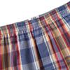 Yiershuang Men's 100% Cotton Woven Plaid Boxer Briefs (3-Pack)