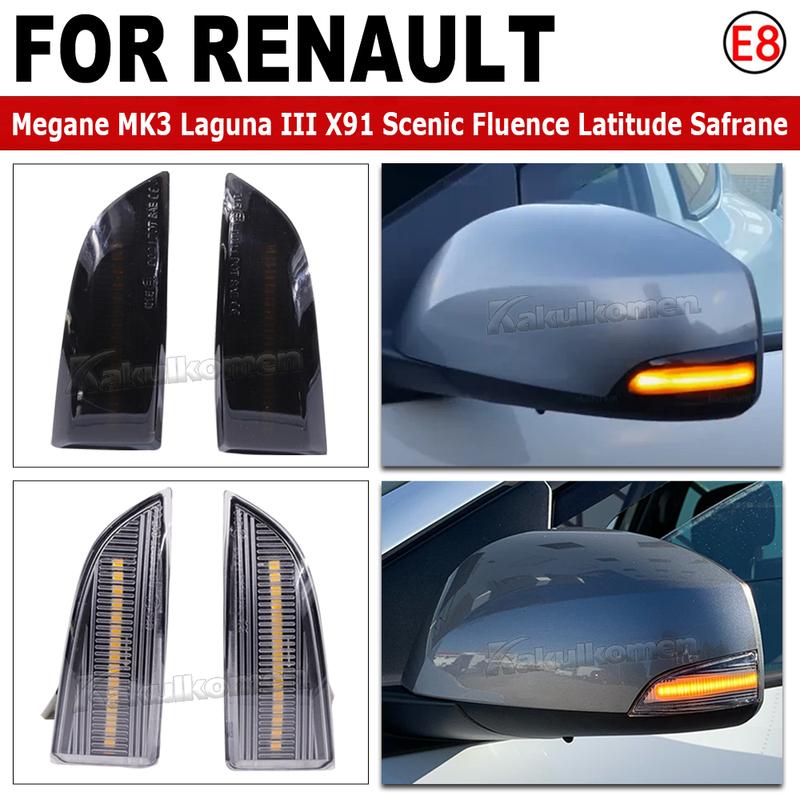 Dynamic Blinker For Renault Laguna 3 III Twingo II Latitude Safrane Fluence LED Turn Signal Arrow 2008 2009 2011 2014 2015 2016