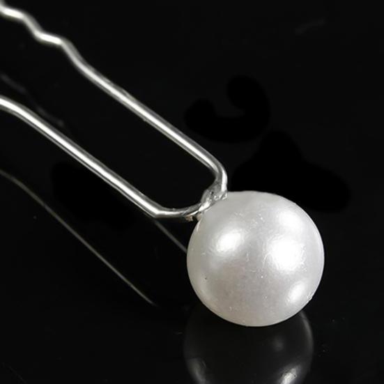 20Pcs Charm Wedding Bridal Party Hair Pins Clip Barrette White Faux Pearl Hairpins