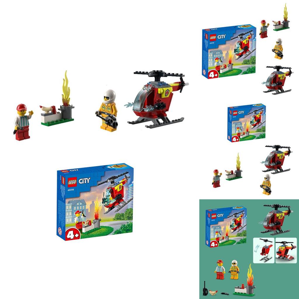 City Fire Helicopter Building Blocks Toy Abs Plastic Construction Set For Boys And Girls Perfect Gift For Kids 15.7*14.1*4.5cm Packaging