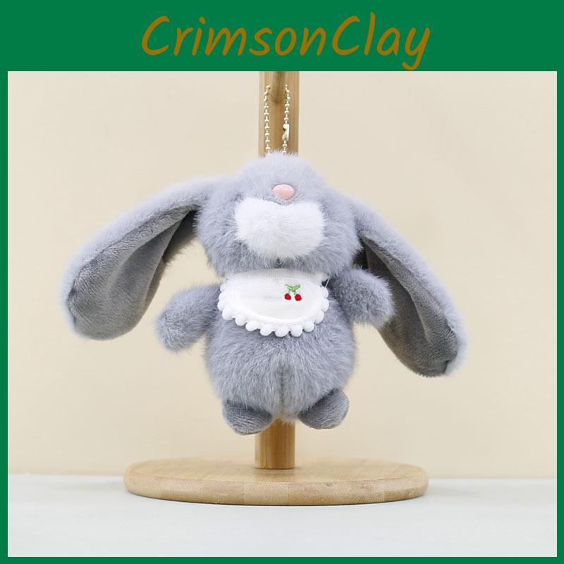 Bunny Cute Bib Keychain Cartoon Girl Backpack Decorative Pendant Gift Dolls