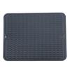 Dish Drying Mat Soft Flexible Rubber Heat Resistant Nonslip BPA Free Eco Friendly Wide Application Dish Drying Pad