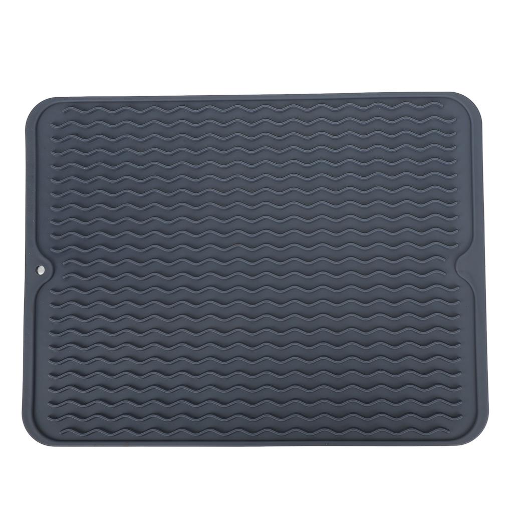 Dish Drying Mat Soft Flexible Rubber Heat Resistant Nonslip BPA Free Eco Friendly Wide Application Dish Drying Pad
