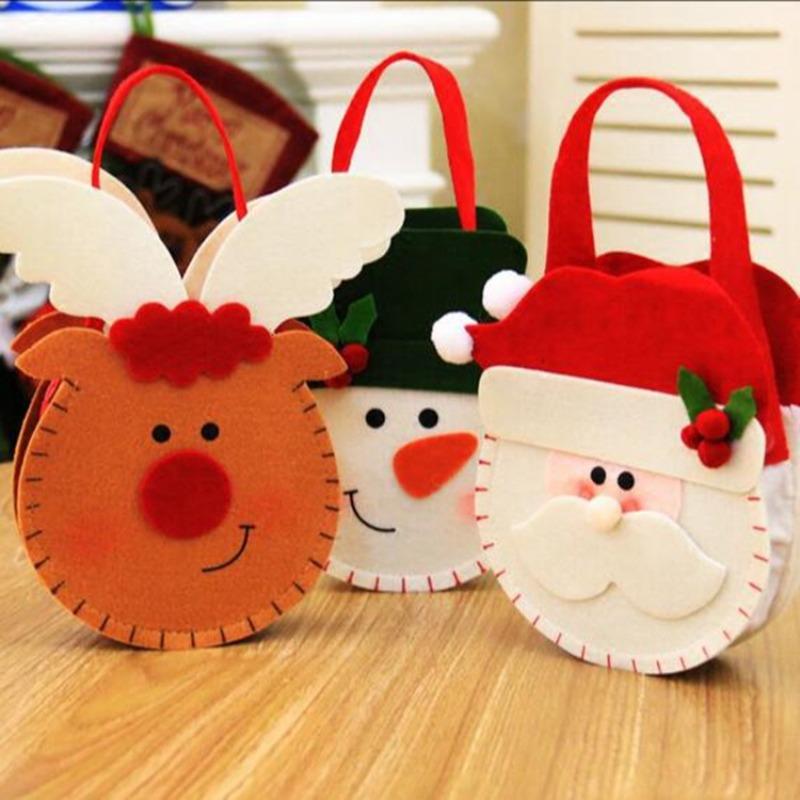 Children's Candy Bag Christmas Gift Bag Decorative Supplies Double-sided Three-dimensional Cartoon Creative Gift Bag