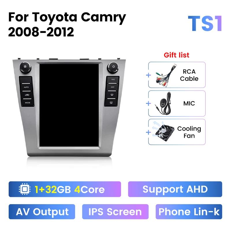 Android 2 Din Car Radio for Toyota Camry 6 XV 40 50 2006 2007 2008 2011 2012 for Tesla Style Carplay Multimedia Player Autoraido