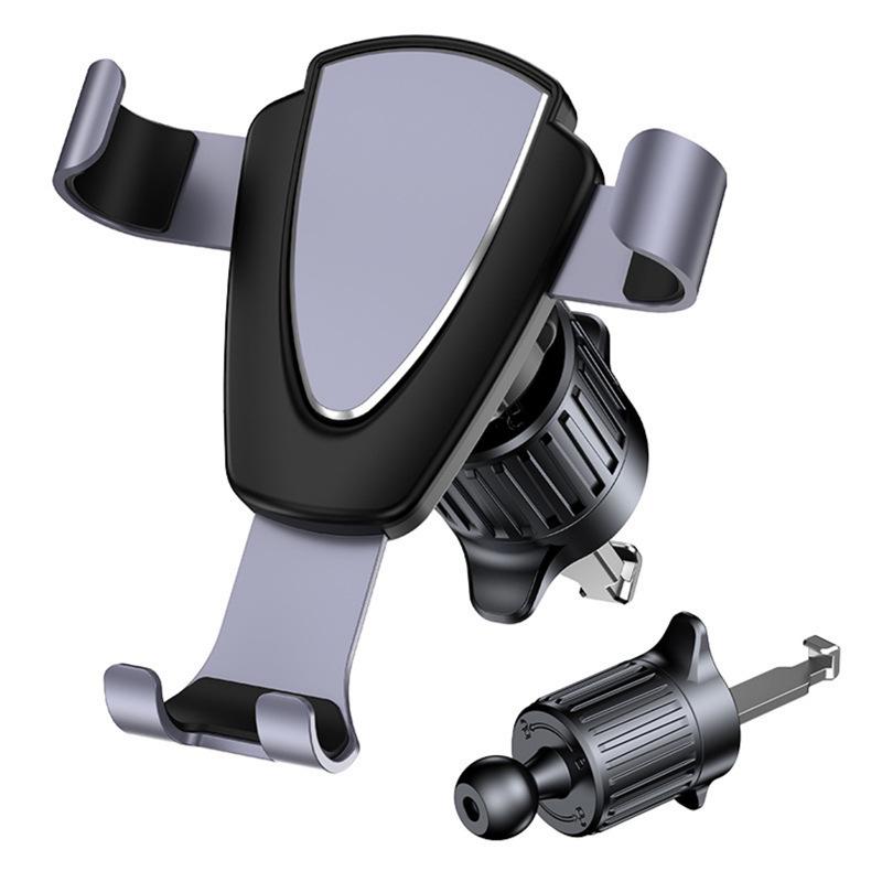 In-Stock Leather Texture Car Air Vent Bracket with Customizable Logo for Multifunctional Phone Navigation.