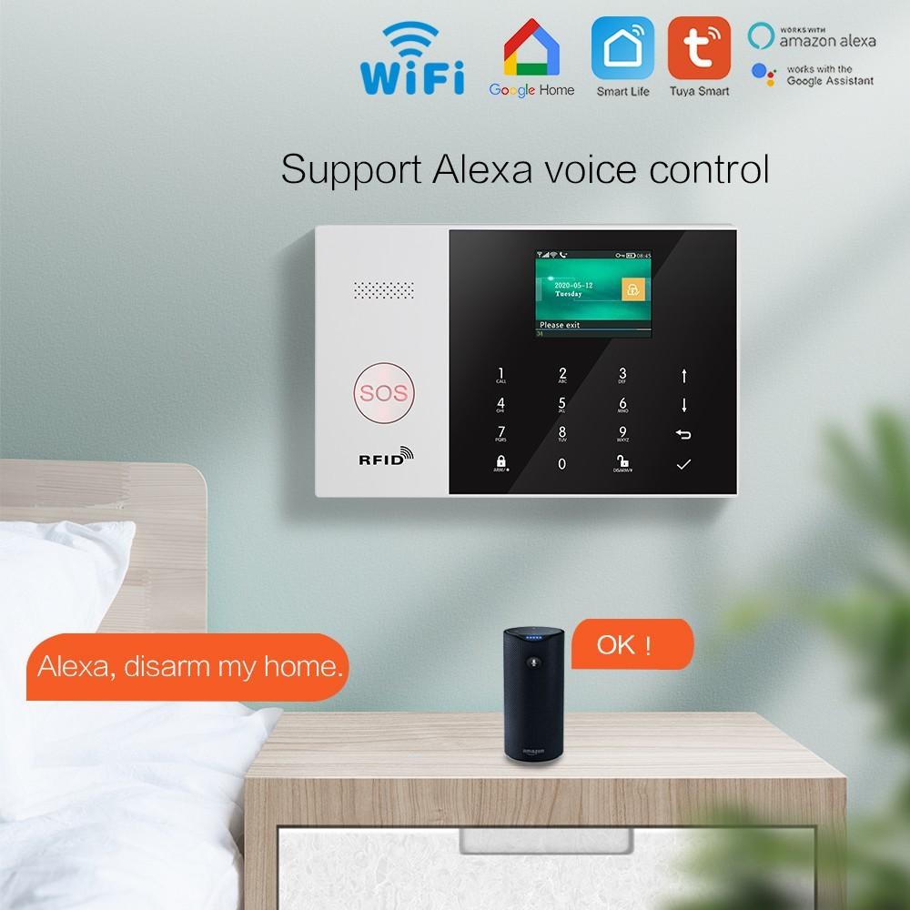 PG-103 WIFI + GSM Home Anti-theft Alarm System Smart Alex Googlehome Voice Control  Anti Theft Alarm Set