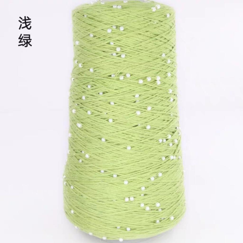 350g 70% CottonSoft Crochet Hand Pearl Beaded Yarn  Lace 6# Hand-Knitted Thread For Summer Knitting Sweaters Hats Scarves Luxury