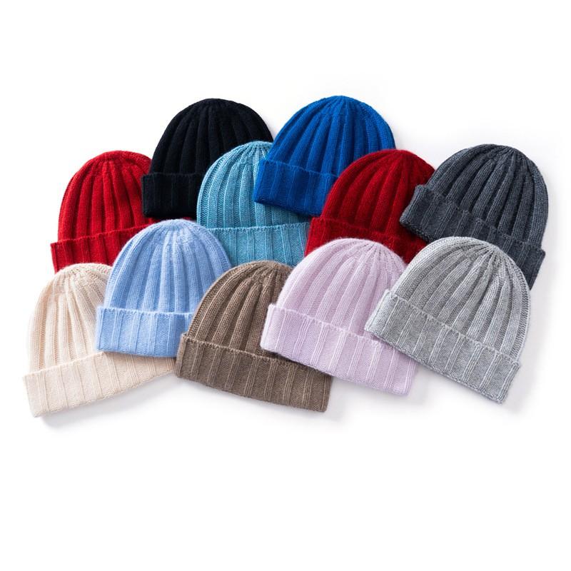 2026 Winter Cashmere Beanie Hat Unisex Warm Knit Cap Outdoor Cycling Adults Kids