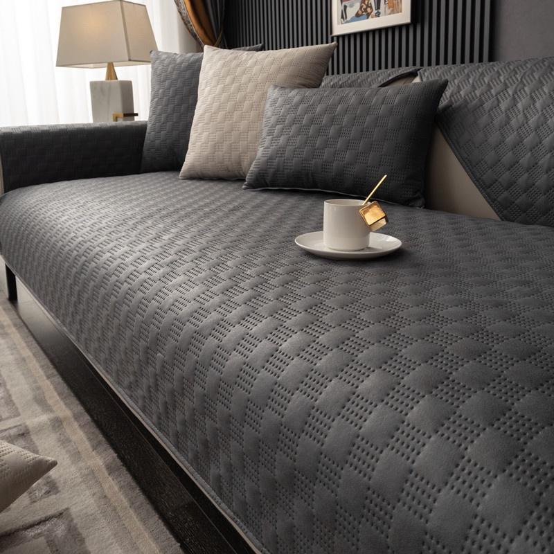 Four Seasons Universal Technology Fabric Sofa Cushion Modern Luxury Waterproof And Anti Slip Mats Non Stick Fur Protective Cover