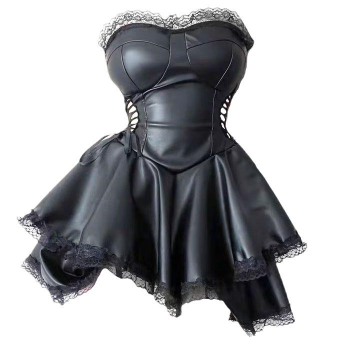 Sexy Shiny Little Devil Christmas Cosplay Skirt Streamer Uniform for Women