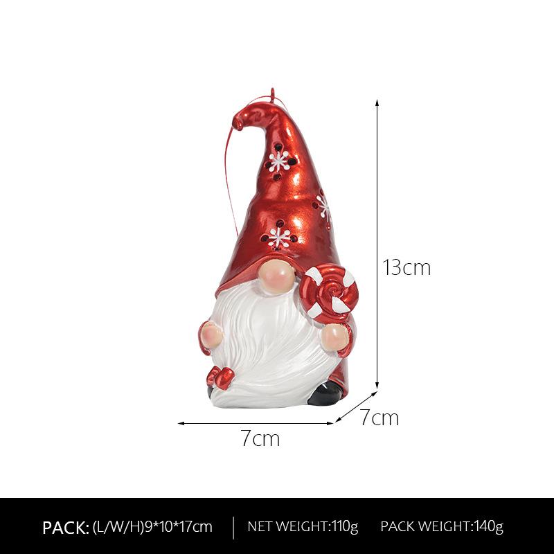 

Christmas Decoration Dwarf Resin Craft Party Christmas Tree Pendant Dwarf Doll Pendant Toy Gift Idea Durable Durable